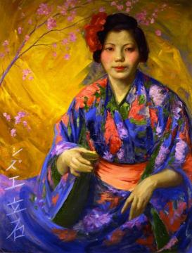 Portrait of Miss Tateishi Artwork by Jean Mannheim