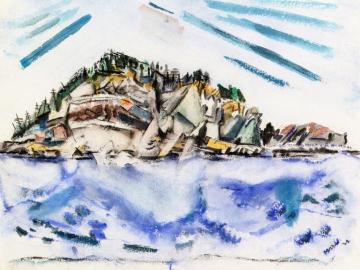 Island (Ship Stern) Artwork by John Marin