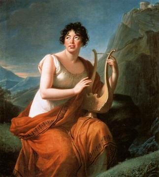 Portrait of Madame de Staël as Corinne on Cape Misenum Artwork by Elisabeth Vigee Le Brun