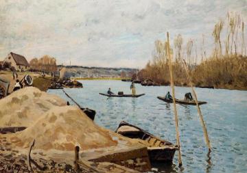 Sand Heaps Artwork by Alfred Sisley