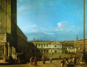 Venice: Piazza San Marco towards S. Geminiano Artwork by Giovanni Antonio Canal