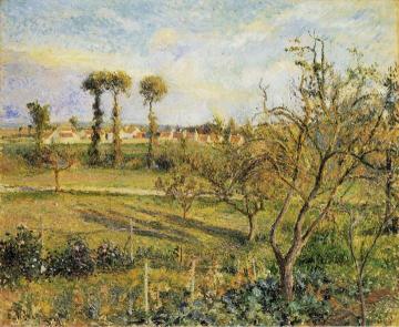 Sunset at Valhermeil, near Pontoise Artwork by Camille Pissarro