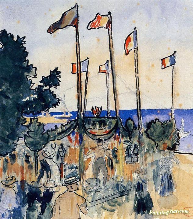 The Fourth of July by the Sea Artwork by Henri Edmond Cross