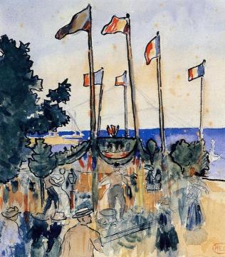 The Fourth of July by the Sea Artwork by Henri Edmond Cross