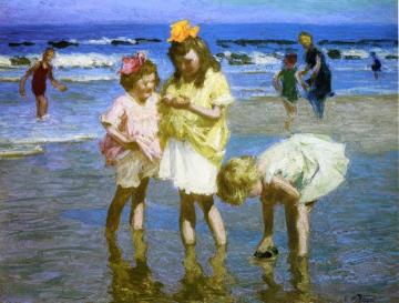 Three Girls at the Seashore Artwork by Edward Potthast