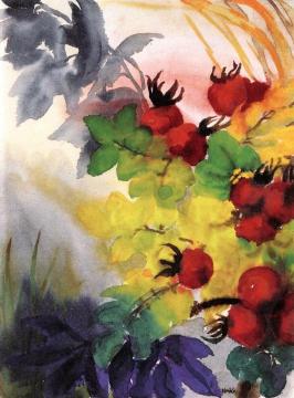 Ripe Rose Hips Artwork by Emil Nolde