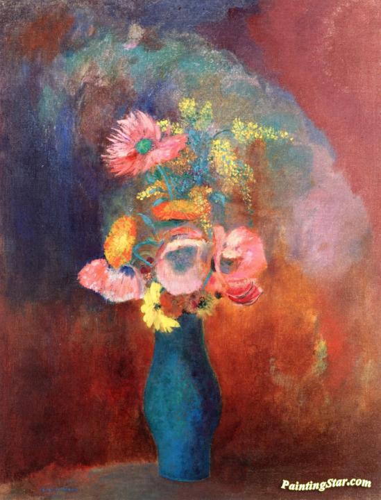 Vase of Flowers Artwork by Odilon Redon
