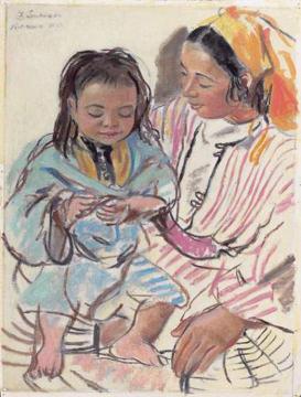 Mother and daughter Artwork by Zinaida Serebriakova