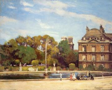 Luxembourg Gardens Pond, Paris Artwork by Alson Skinner Clark