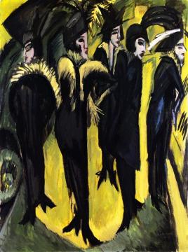 Five Women on the Street Artwork by Ernst Ludwig Kirchner