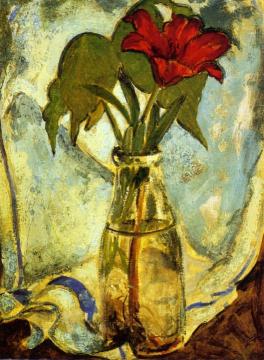 Still LIfe with Red Lily Artwork by Alfred Henry Maurer