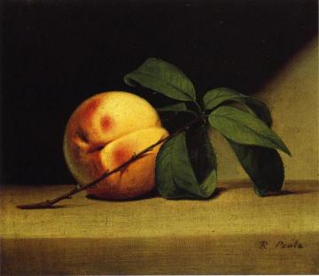 Still Life with Peach Artwork by Raphaelle Peale