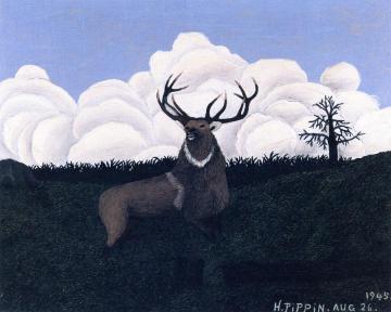 The Elk Artwork by Horace Pippin