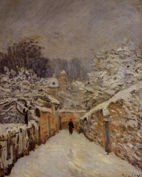 Snow at Louveciennes Artwork by Alfred Sisley