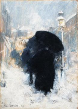 A New York Blizzard Artwork by Frederick Childe Hassam