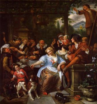 Merry Company on a Terrace Artwork by Jan Steen