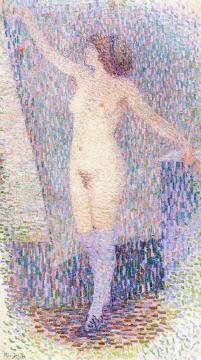 Nude with Veil Artwork by Hippolyte Petitjean