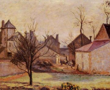 Farmyard in Pontoise Artwork by Camille Pissarro