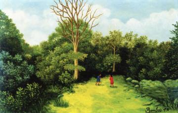 Little Girls in a Clearing Artwork by Camille Bombois