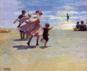 Brighton Beach Artwork by Edward Potthast