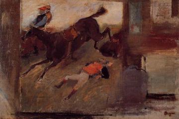 Studio Interior with 'The Steeplechase' Artwork by Edgar Degas