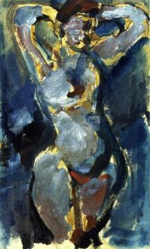 Nude with Raised Arms Artwork by Georges Rouault