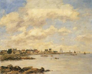 View of Saint-Vaast-La-Houghe Artwork by Eugène-Louis Boudin