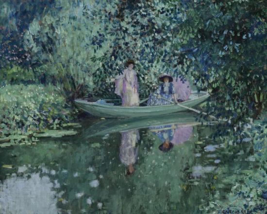 Gray Day On The River Artwork by Frederick Carl Frieseke
