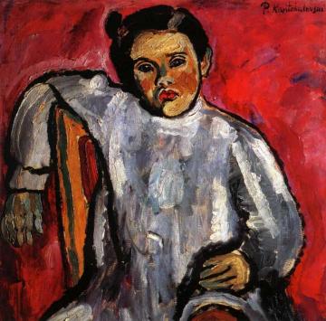 Natasha on a Chair Artwork by Pyotr Konchalovsky