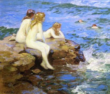Sea Nymphs Artwork by Edward Potthast