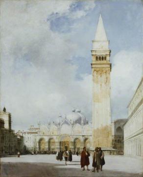 Venice:  The Piazza San Marco Artwork by Richard Parkes Bonington