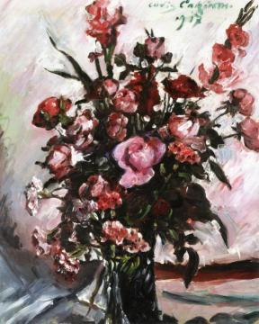 Pink roses Artwork by Lovis Corinth