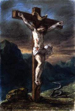 Christ on the Cross Artwork by Eugène Delacroix