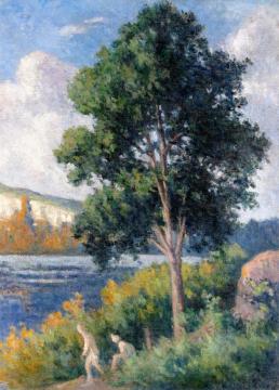 Bathers in a Landscape Artwork by Maximilien Luce
