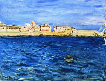 Sailing into Syracuse Harbor Artwork by Max Slevogt