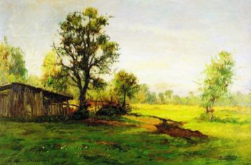 In the Fields of Borgomanero Artwork by Luigi Comoli