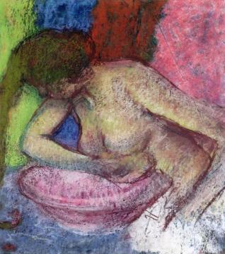 Woman Washing Herself Artwork by Edgar Degas
