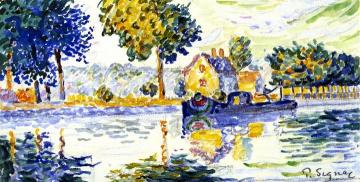 View of Siene, Samois Artwork by Paul Signac
