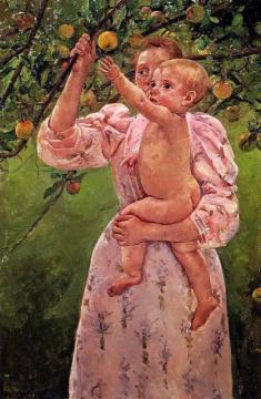 Baby Reaching for an Apple Artwork by Mary Cassatt