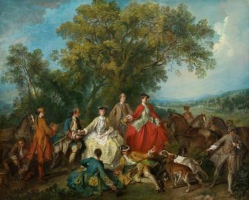 Picnic After The Hunt Artwork by Nicolas Lancret