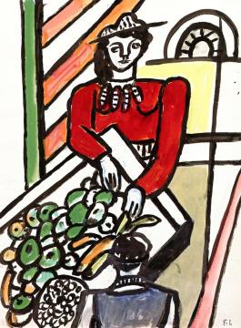 La Marchande des Quatre Saisons Artwork by Fernand Léger