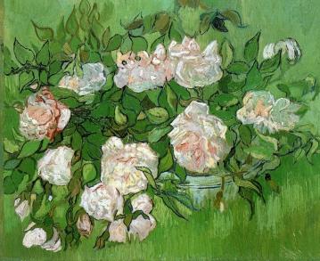 Still Life: Pink Roses Artwork by Vincent Van Gogh