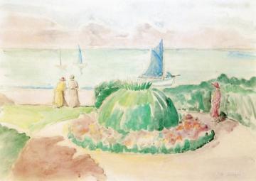 The Blue Sail: Préfailles Artwork by Henri Lebasque