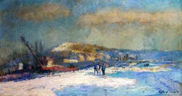 Rouen, La Côte Sainte Catherine vue de la Rive Gauche Artwork by Albert Lebourg