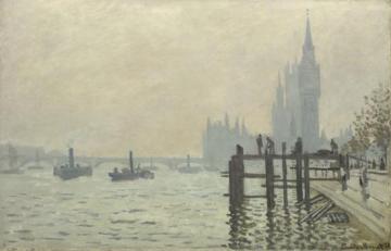 The Thames below Westminster Artwork by Claude Oscar Monet