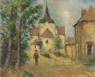 Village street Artwork by Gustave Loiseau