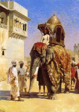 Mogul's Elephant Artwork by Edwin Lord Weeks