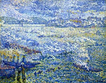 Steamboats, Rotterdam Artwork by Paul Signac