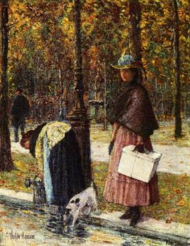 Evening, Champs-Elysees Artwork by Frederick Childe Hassam