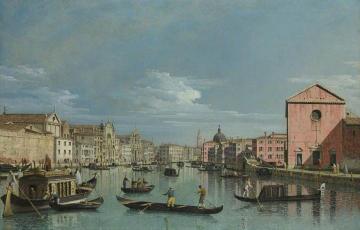 Upper Reaches of the Grand Canal facing Santa Croce Artwork by Bernardo Bellotto